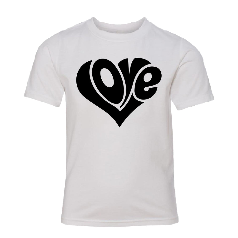 Classic "Love" Heart Youth T-Shirt – A Timeless Graphic Tee for Kids