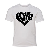 Classic "Love" Heart Youth T-Shirt – A Timeless Graphic Tee for Kids