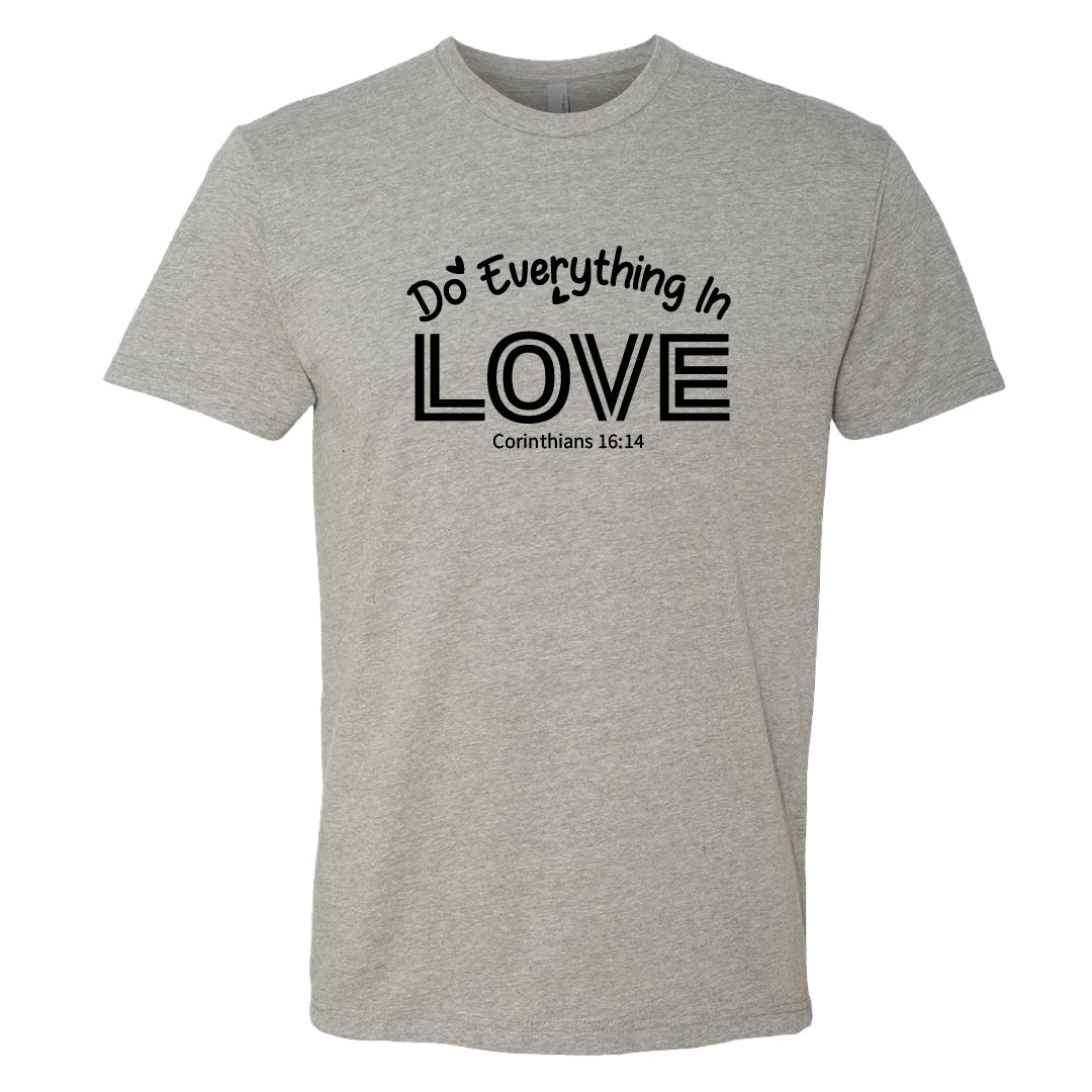 Men's "Do Everything in Love" Bible Verse T-Shirt – Corinthians 16:14