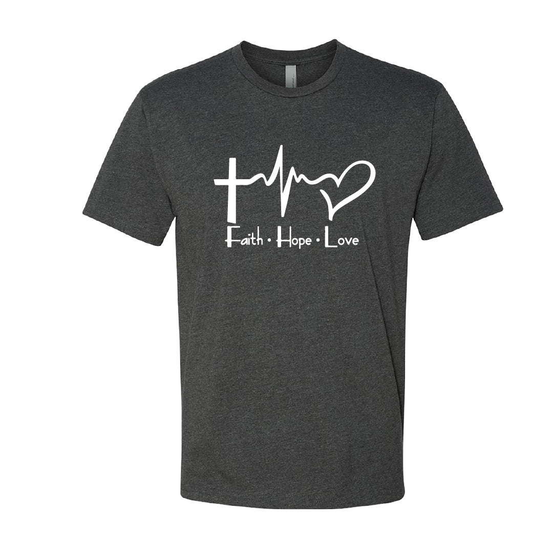 Men’s "Faith Hope Love" Graphic T-Shirt – Inspirational Christian TeeMen’s "Faith Hope Love" Graphic T-Shirt – Inspirational Christian Tee