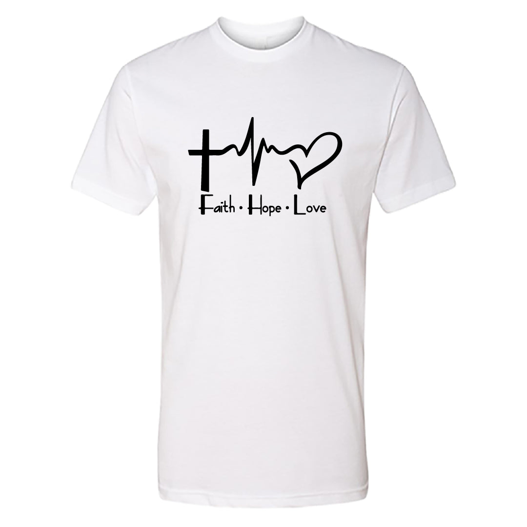 Men’s "Faith Hope Love" Graphic T-Shirt – Inspirational Christian TeeMen’s "Faith Hope Love" Graphic T-Shirt – Inspirational Christian Tee
