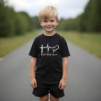 Faith • Hope • Love Youth T-Shirt – Inspirational Christian Design