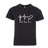 Faith • Hope • Love Youth T-Shirt – Inspirational Christian Design
