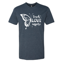 Men’s “Teach Love Inspire” Butterfly Graphic T-Shirt – Inspirational Comfort Wear