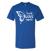 Men’s “Teach Love Inspire” Butterfly Graphic T-Shirt – Inspirational Comfort Wear