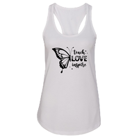 Women’s “Teach Love Inspire” Butterfly Racerback Tank Top