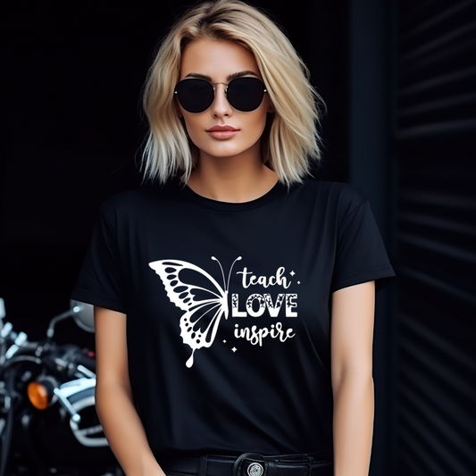 Teach Love Inspire Women’s Premium T-Shirt – Butterfly Design