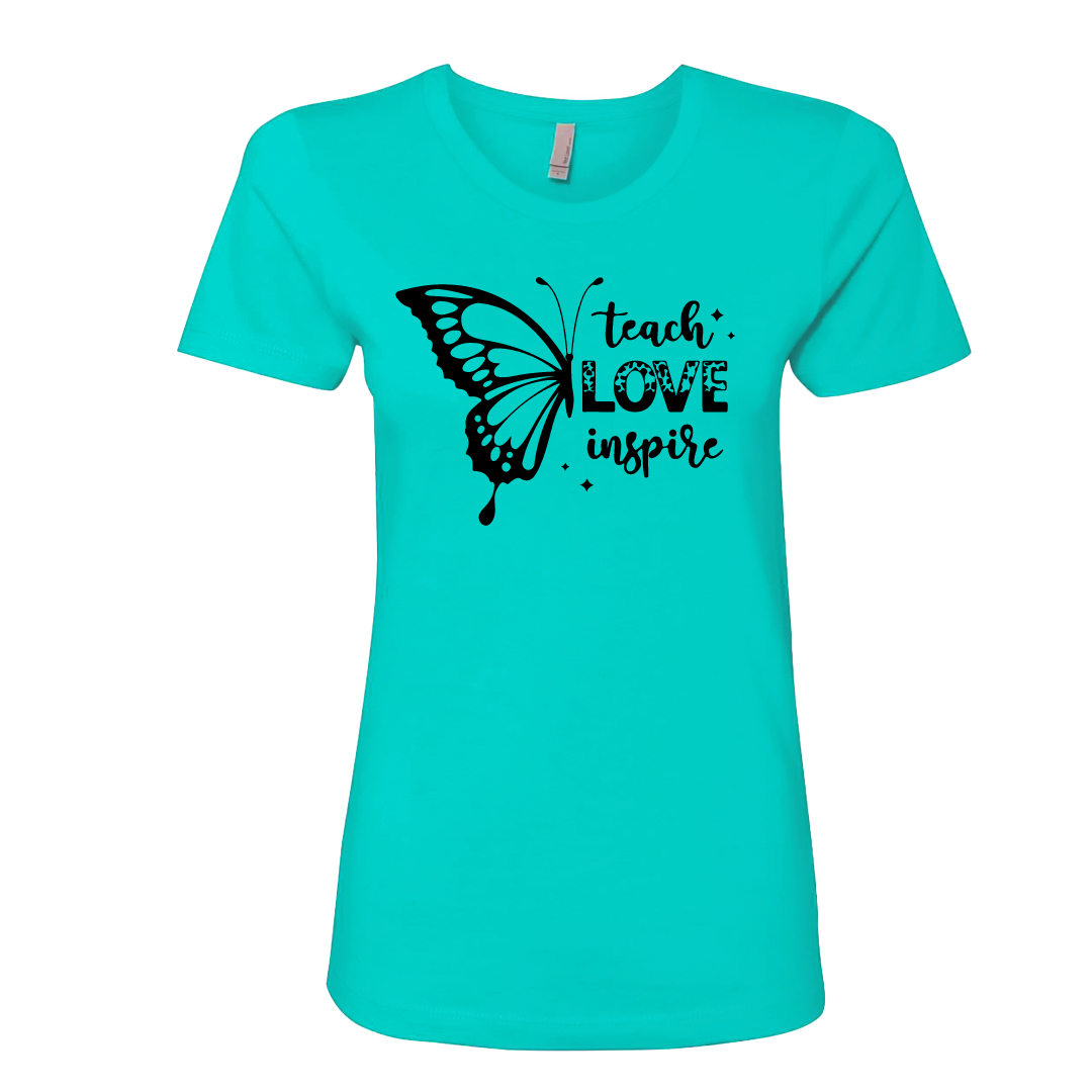 Teach Love Inspire Women’s Premium T-Shirt – Butterfly Design