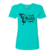 Teach Love Inspire Women’s Premium T-Shirt – Butterfly Design