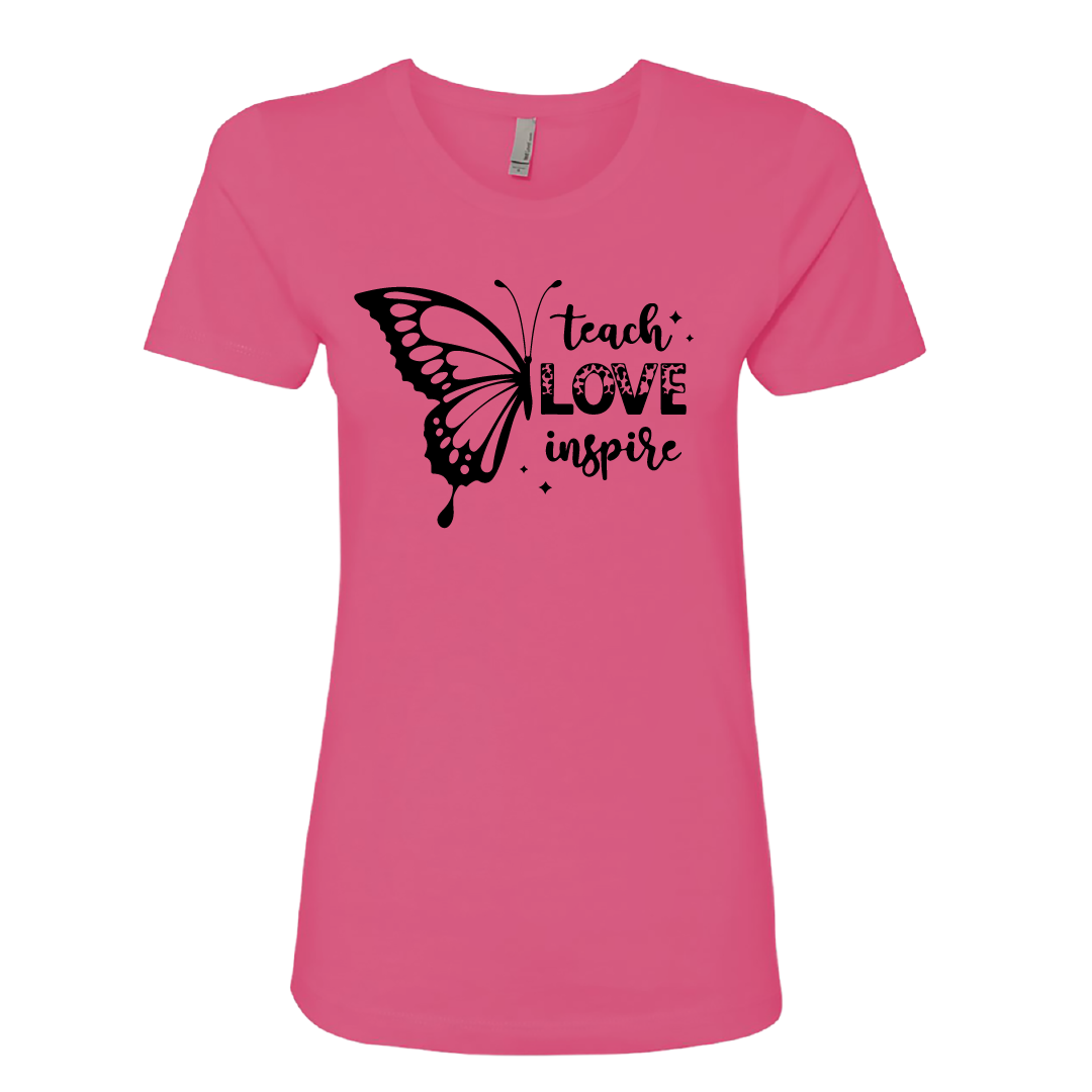 Teach Love Inspire Women’s Premium T-Shirt – Butterfly Design