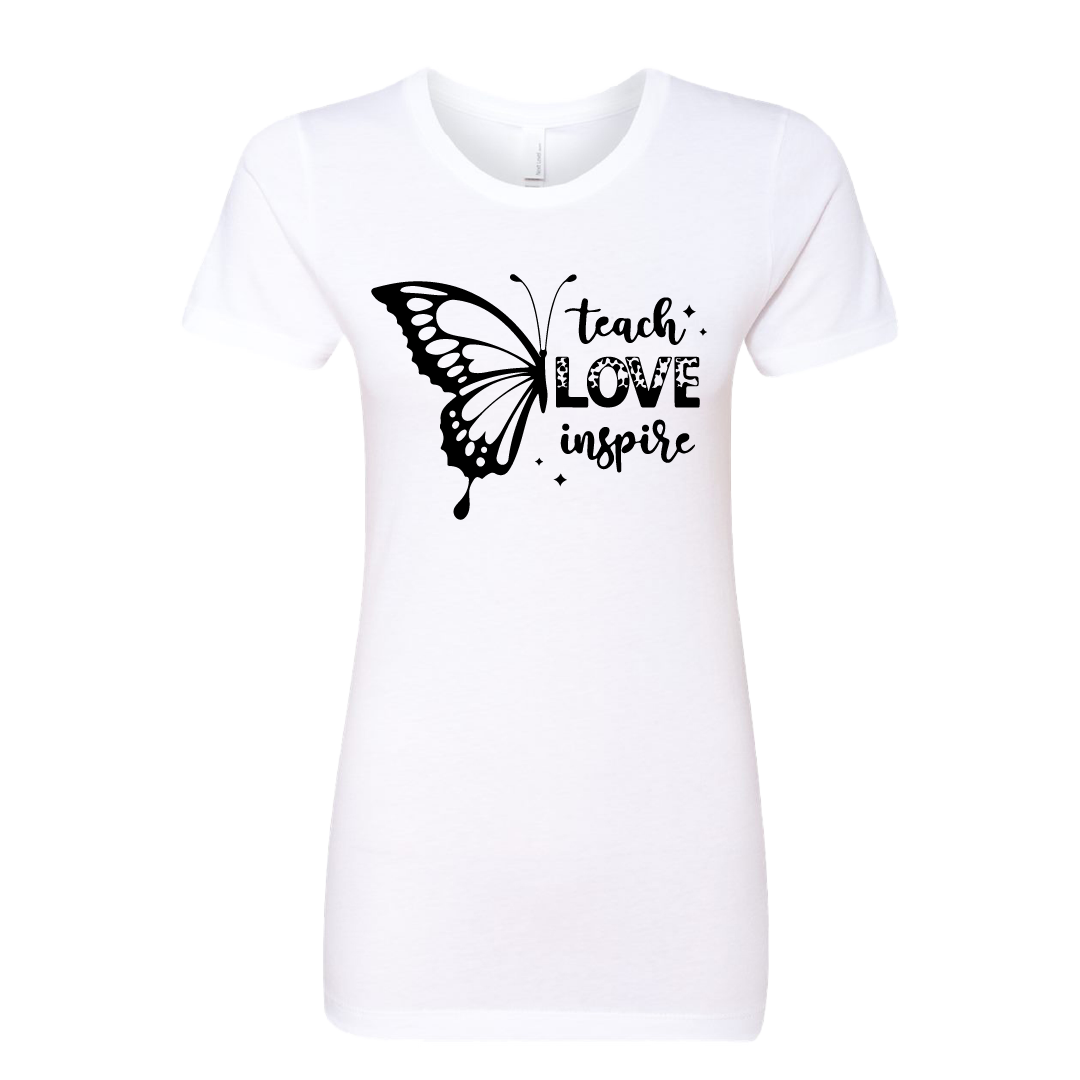 Teach Love Inspire Women’s Premium T-Shirt – Butterfly Design