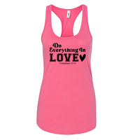 INSPIRATIONAL "Do Everything In Love" Racerback Tank Top – Faith-Based Women's Tee