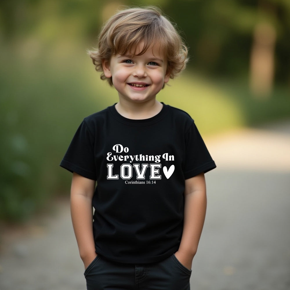 INSPIRATIONAL "Do Everything In Love" Youth T-Shirt – Faith-Based Kids' Tee