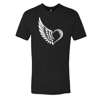 EXPRESSIVE Winged Heart Men's T-Shirt – Symbolic Angel Wing Tee