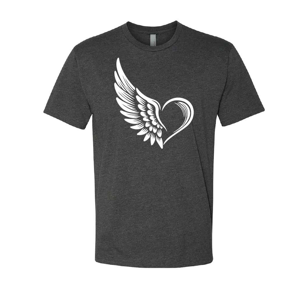 EXPRESSIVE Winged Heart Men's T-Shirt – Symbolic Angel Wing Tee