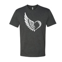 EXPRESSIVE Winged Heart Men's T-Shirt – Symbolic Angel Wing Tee