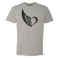 EXPRESSIVE Winged Heart Men's T-Shirt – Symbolic Angel Wing Tee