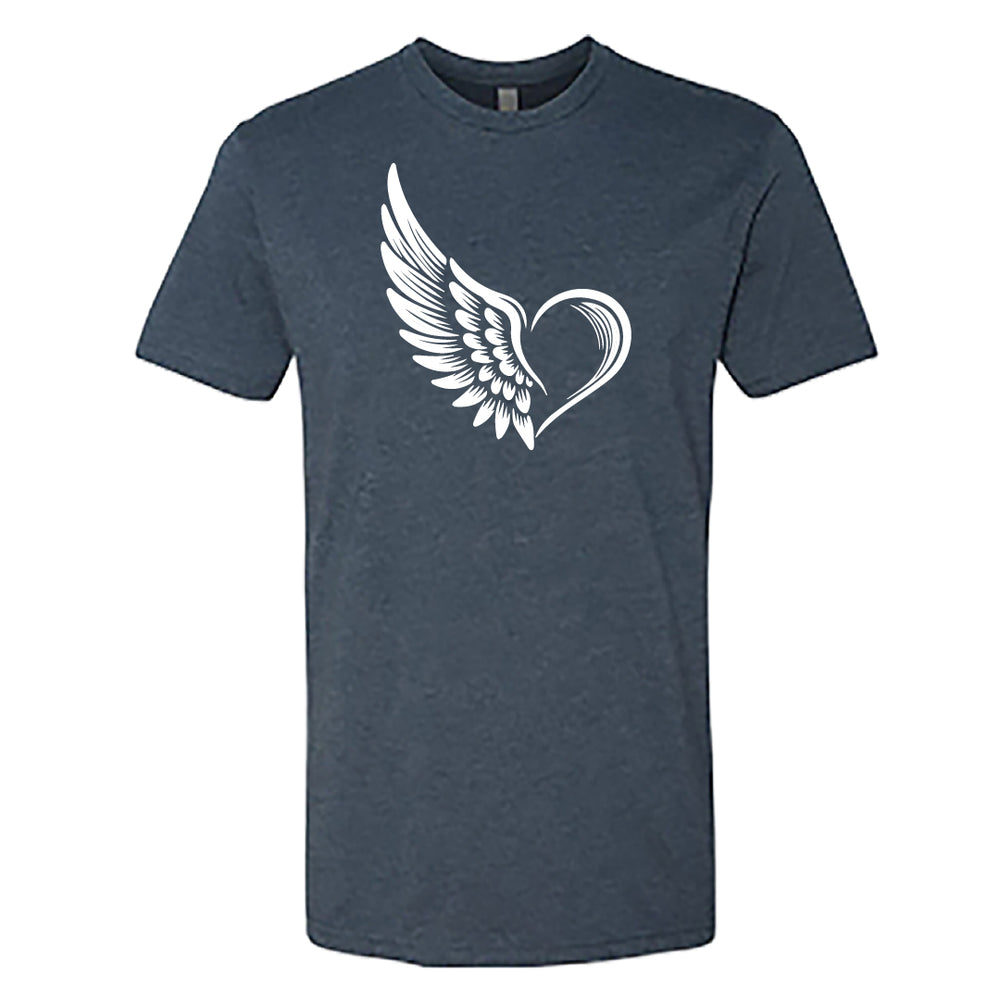 EXPRESSIVE Winged Heart Men's T-Shirt – Symbolic Angel Wing Tee