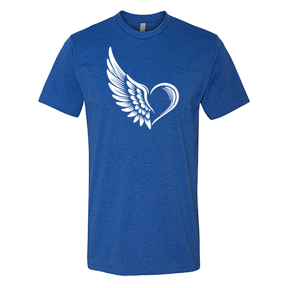 EXPRESSIVE Winged Heart Men's T-Shirt – Symbolic Angel Wing Tee