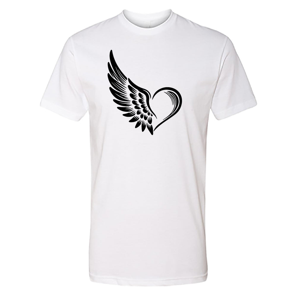 EXPRESSIVE Winged Heart Men's T-Shirt – Symbolic Angel Wing Tee