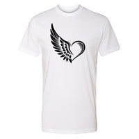 EXPRESSIVE Winged Heart Men's T-Shirt – Symbolic Angel Wing Tee