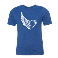 EXPRESSIVE Winged Heart Youth T-Shirt – Symbolic Angel Wing Kids' Tee