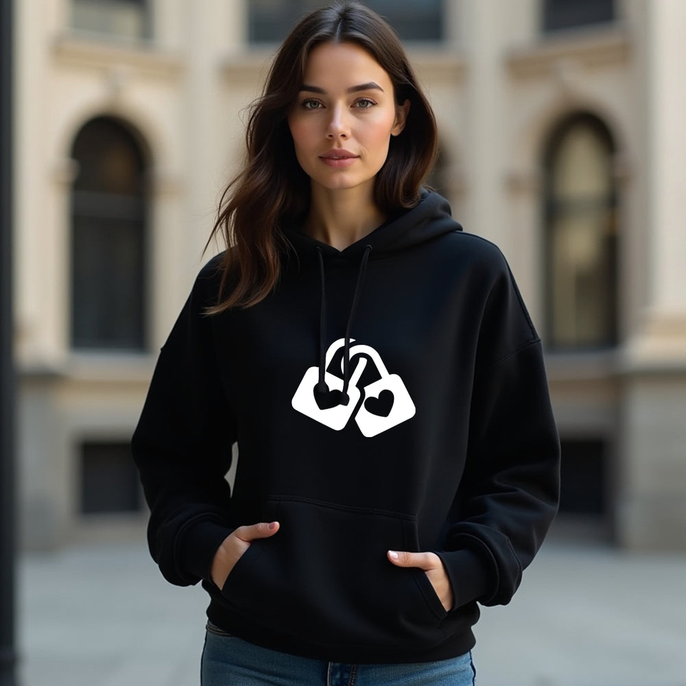 SYMBOLIC Love Locks Unisex Hoodie – Couples' Heart Padlock Sweatshirt