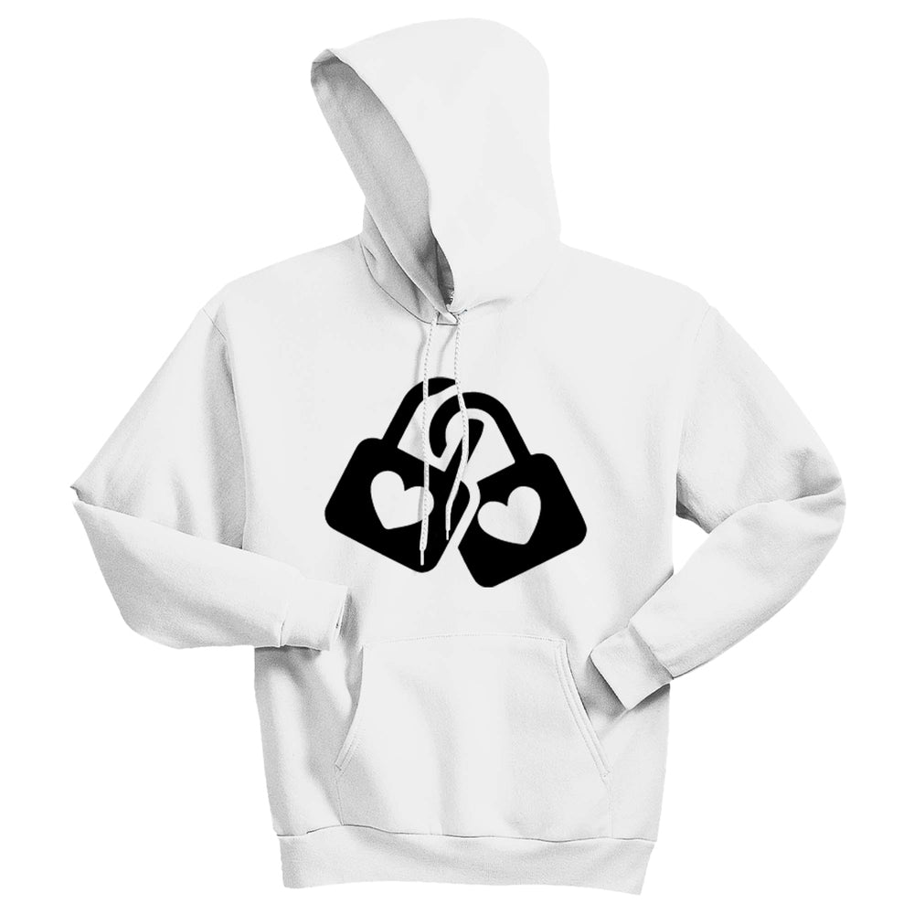 SYMBOLIC Love Locks Unisex Hoodie – Couples' Heart Padlock Sweatshirt