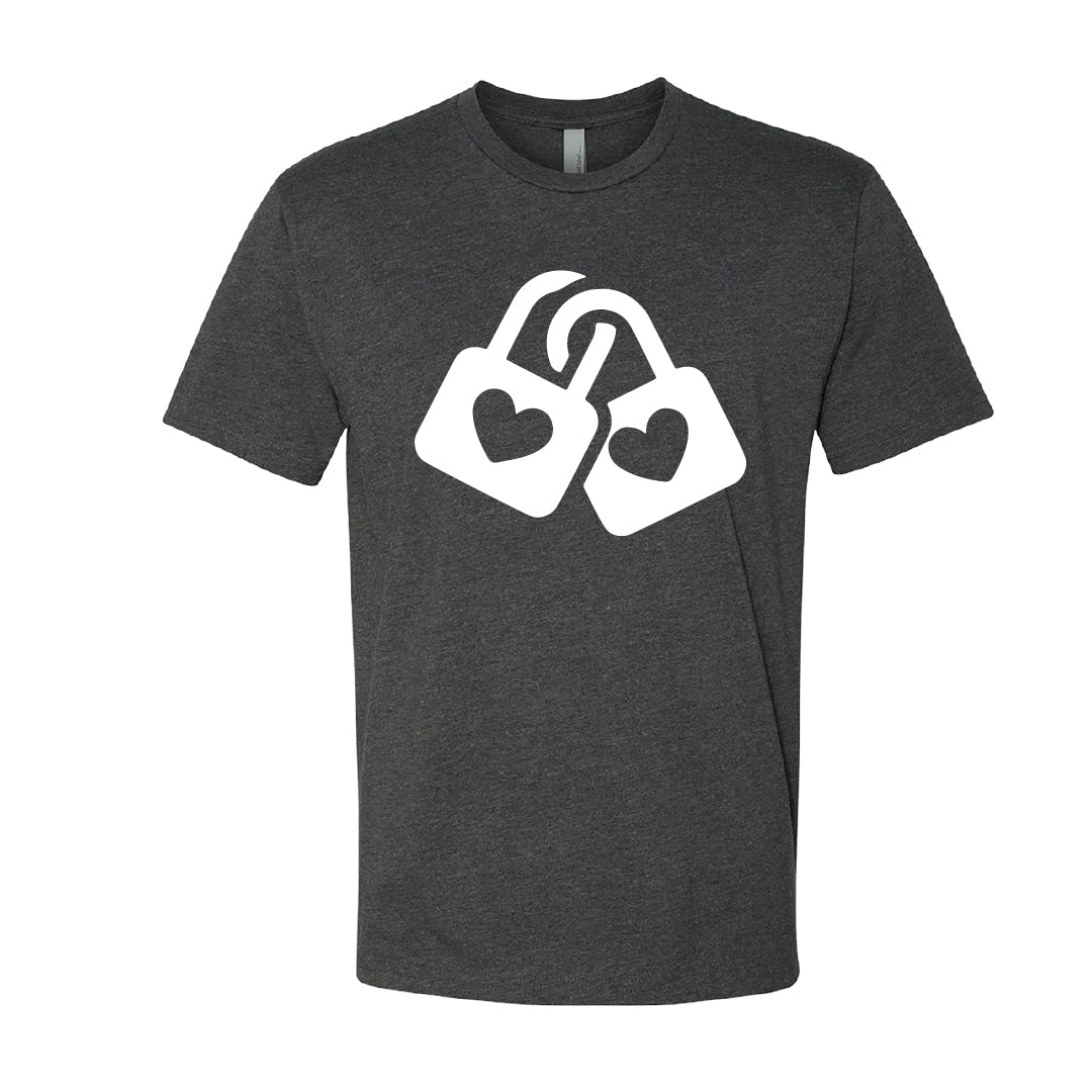 SYMBOLIC Love Locks Men's T-Shirt – Couples' Heart Padlock Tee
