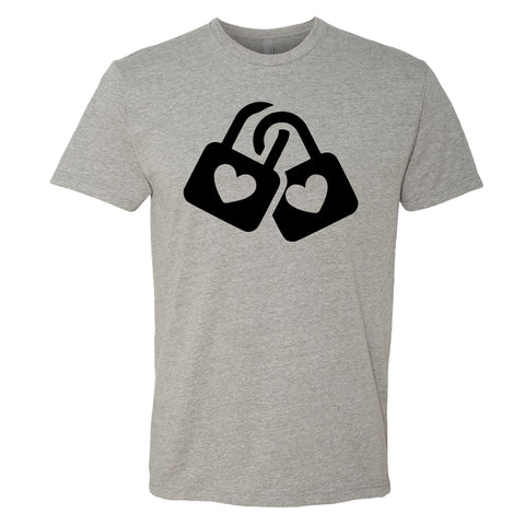 SYMBOLIC Love Locks Men's T-Shirt – Couples' Heart Padlock Tee