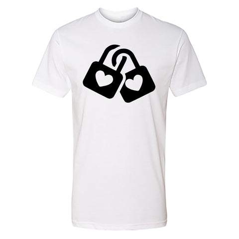 SYMBOLIC Love Locks Men's T-Shirt – Couples' Heart Padlock Tee