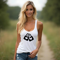 SYMBOLIC Love Locks Racerback Tank Top – Romantic Heart Padlock Women's Tee