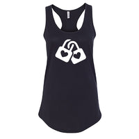 SYMBOLIC Love Locks Racerback Tank Top – Romantic Heart Padlock Women's Tee