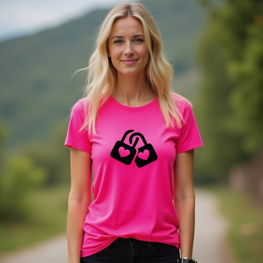 SYMBOLIC Love Locks Women's T-Shirt – Romantic Heart Padlock Tee