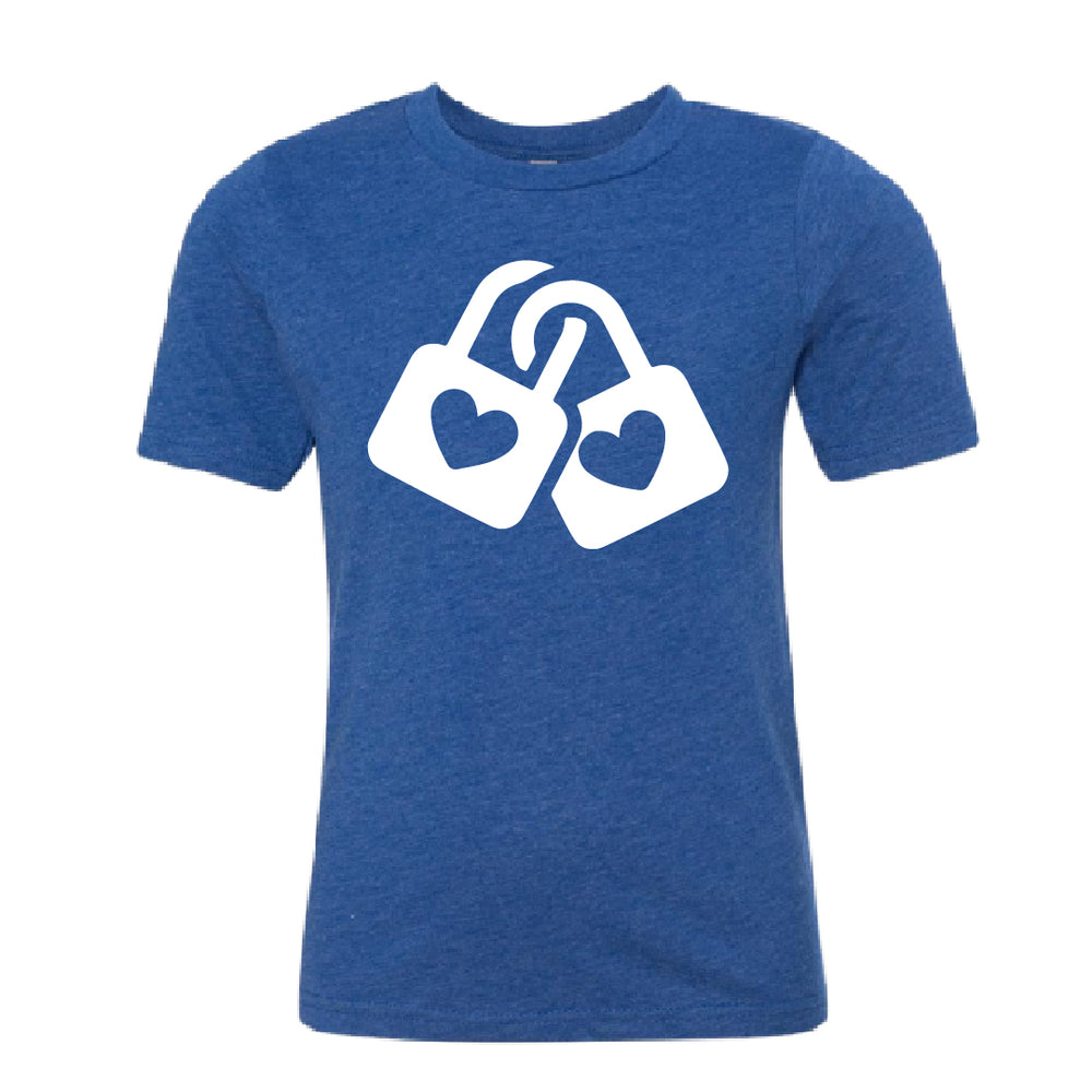 SYMBOLIC Love Locks Youth T-Shirt – Cute & Comfy Kids' Heart Padlock Tee