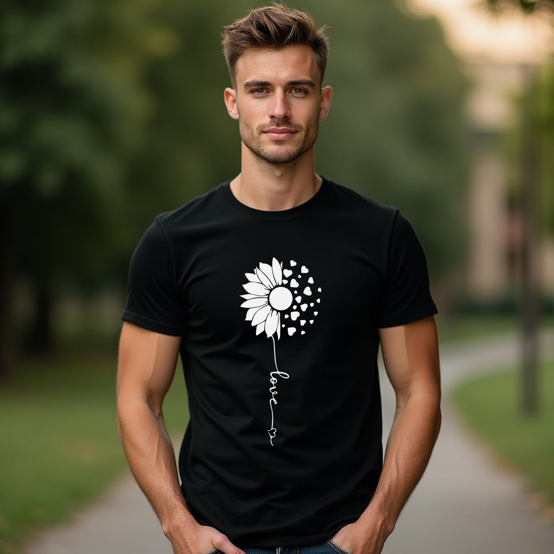 HEARTFELT Sunflower Love Men's T-Shirt – Meaningful & Stylish Floral Tee