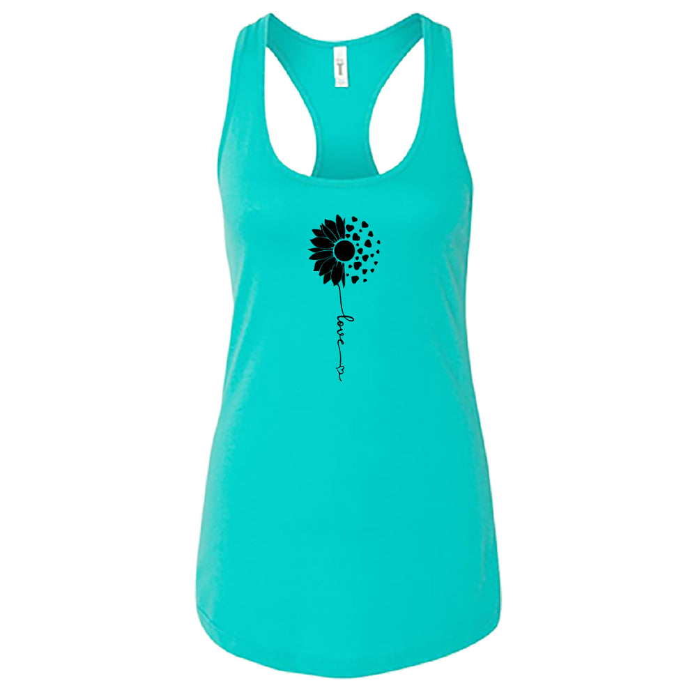 HEARTFELT Sunflower Love Racerback Tank Top – Meaningful & Stylish Women's Tee