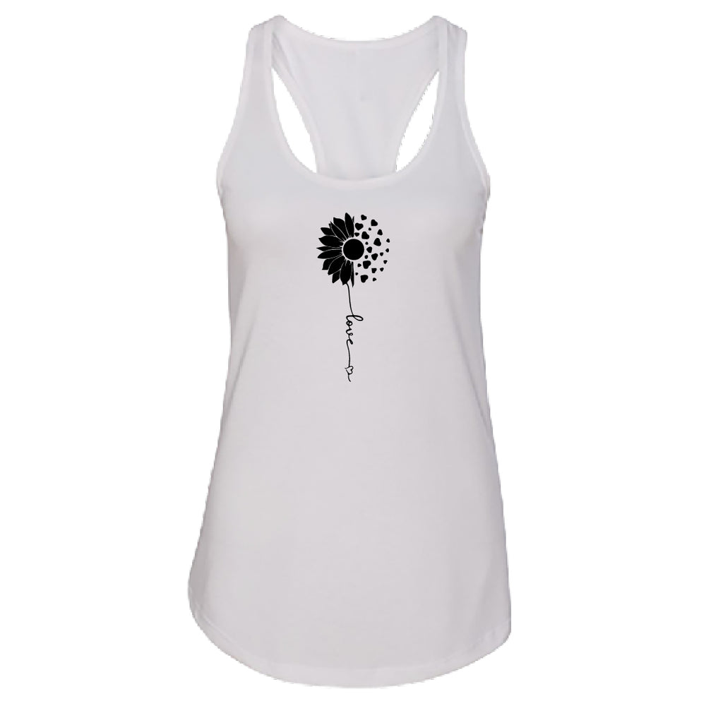 HEARTFELT Sunflower Love Racerback Tank Top – Meaningful & Stylish Women's Tee