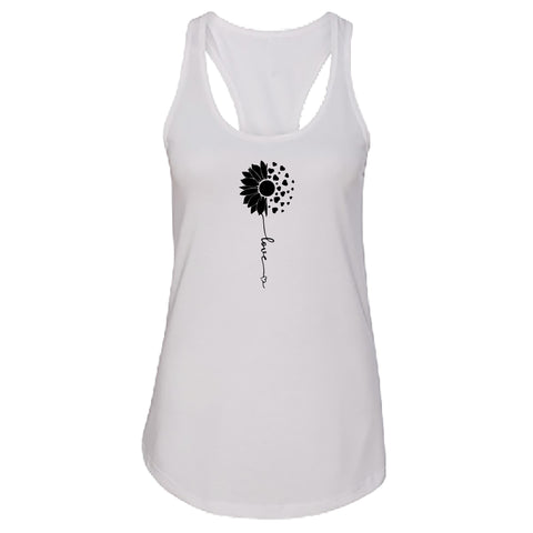 HEARTFELT Sunflower Love Racerback Tank Top – Meaningful & Stylish Women's Tee
