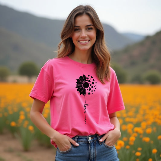 HEARTFELT Sunflower Love Women's T-Shirt – Meaningful & Stylish Floral Tee