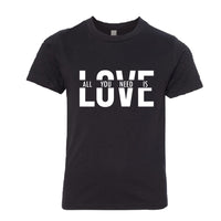 All You Need Is Love" Youth T-Shirt – A Timeless & Positive Graphic Tee