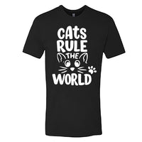 "Cats Rule the World" Men's / Unisex T-Shirt – The Purr-fect Tee for Every Cat Dad