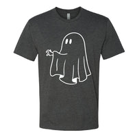 Men’s Cartoon Ghost Graphic T-Shirt – Minimalist Spooky Streetwear Tee – Premium Cotton Funny Ghost Art Shirt for Guys