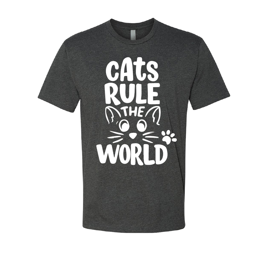"Cats Rule the World" Men's / Unisex T-Shirt – The Purr-fect Tee for Every Cat Dad