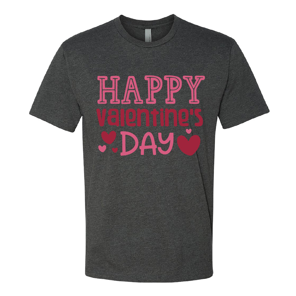 Men’s Happy Valentine's Day T-Shirt | Heart Graphic Crew Neck Tee | Premium Soft Cotton Romantic Holiday Shirt