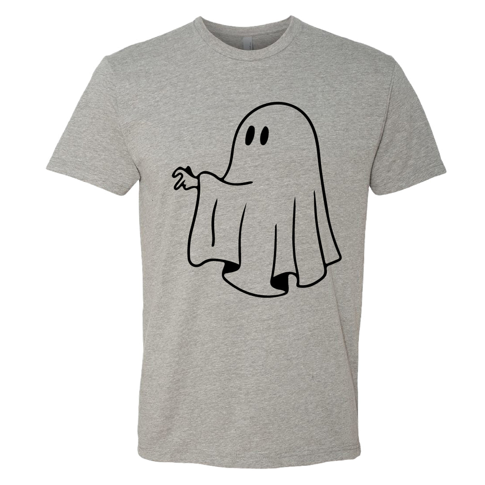 Men’s Cartoon Ghost Graphic T-Shirt – Minimalist Spooky Streetwear Tee – Premium Cotton Funny Ghost Art Shirt for Guys