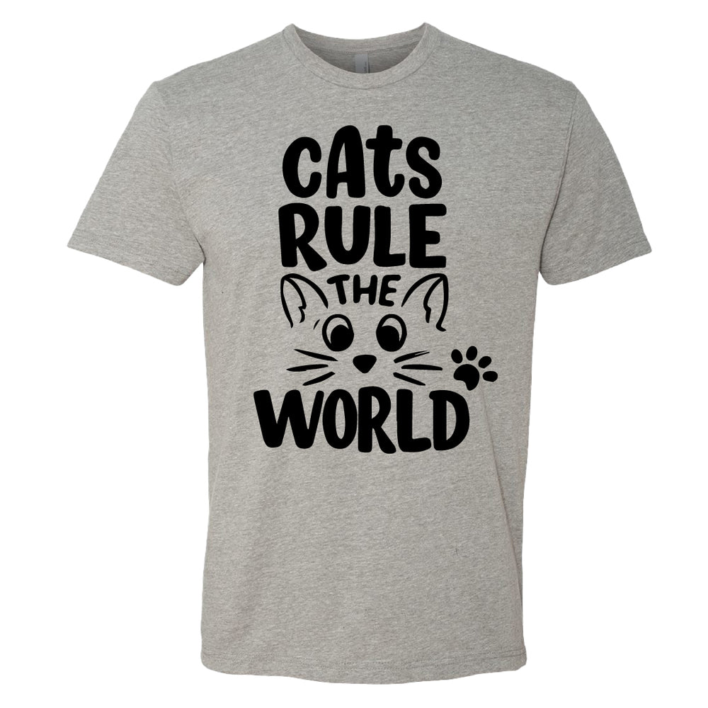 "Cats Rule the World" Men's / Unisex T-Shirt – The Purr-fect Tee for Every Cat Dad