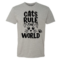 "Cats Rule the World" Men's / Unisex T-Shirt – The Purr-fect Tee for Every Cat Dad