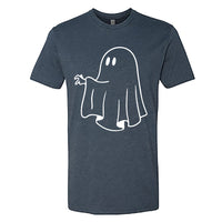 Men’s Cartoon Ghost Graphic T-Shirt – Minimalist Spooky Streetwear Tee – Premium Cotton Funny Ghost Art Shirt for Guys