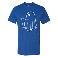 Men’s Cartoon Ghost Graphic T-Shirt – Minimalist Spooky Streetwear Tee – Premium Cotton Funny Ghost Art Shirt for Guys